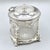 Glass Antique Edwardian English Biscuit Barrel with Silver Plated and Cut Glass Liner, England, 1900 For Sale - Image 7 of 18