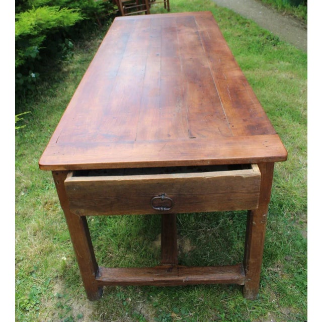French Country House Table in Cherrywood, 1850 For Sale - Image 12 of 13