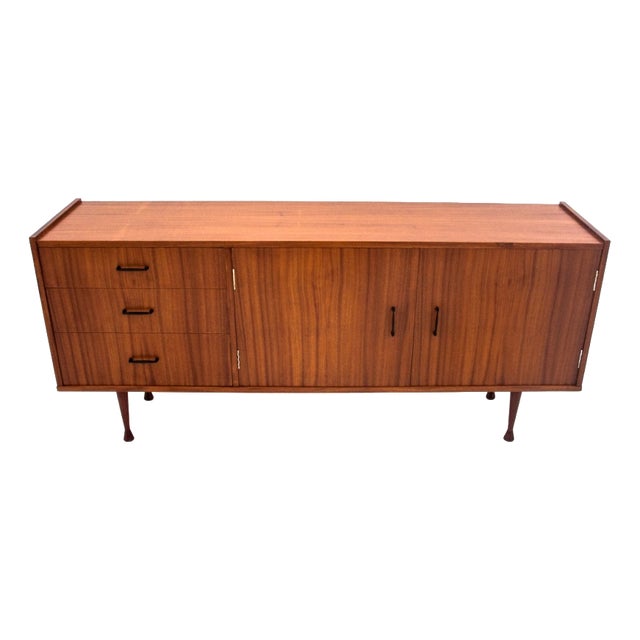 Vintage Chest of Drawers in Walnut, Poland, 1960s For Sale