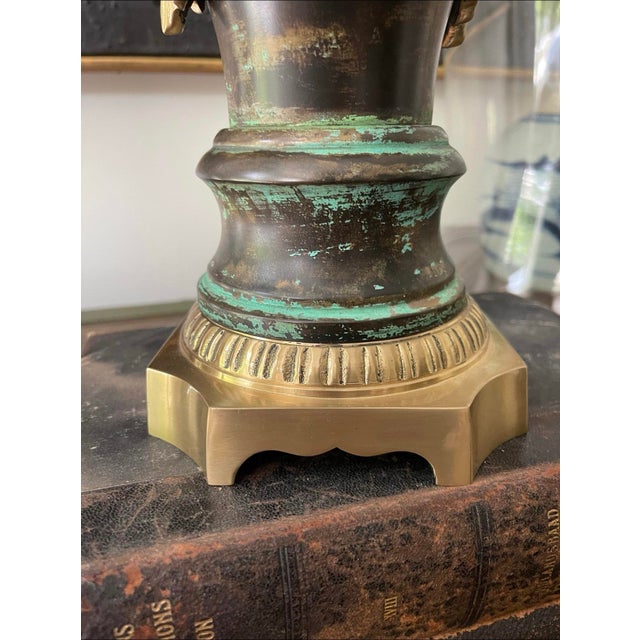 Vintage Wildwood Brass Rams Head Lamp For Sale In Chicago - Image 6 of 10