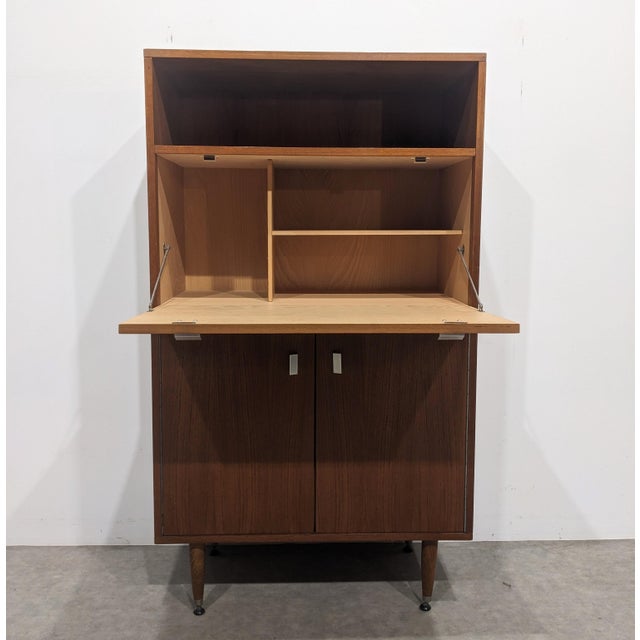 1960s Vintage Wooden Secretary, 1960s For Sale - Image 5 of 9