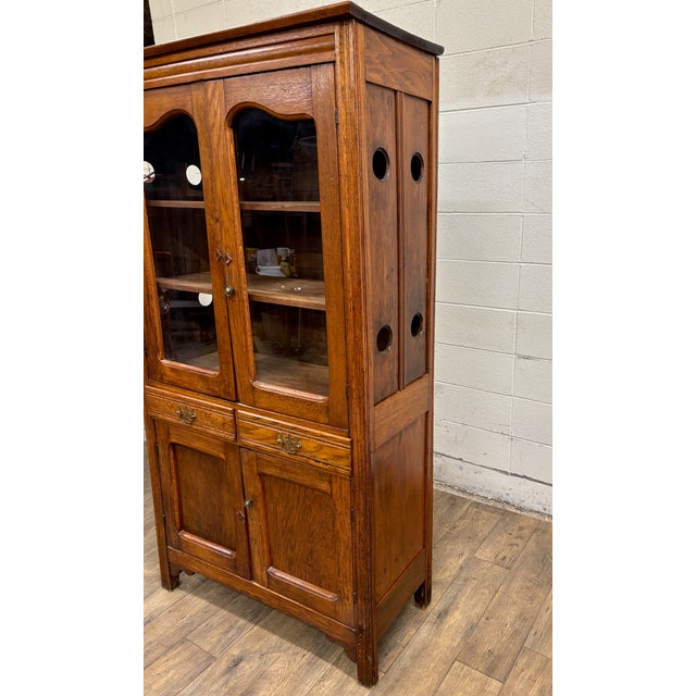 Antique Victorian Early American Pie Safe Kitchen Cupboard Cabinet Pantry For Sale - Image 12 of 15