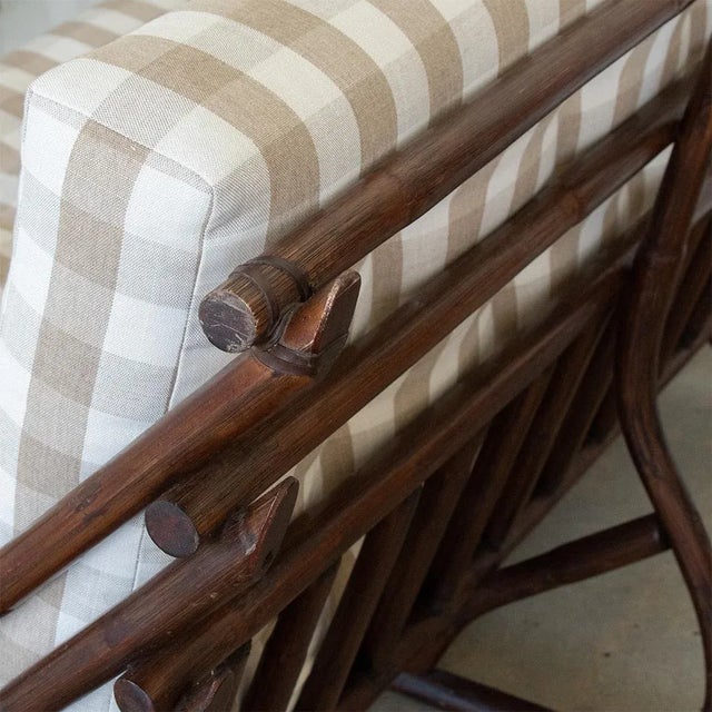 1970s French Spiral Rattan Settee For Sale In Los Angeles - Image 6 of 11