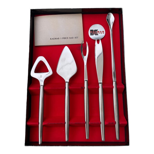 Vintage Kalmar 5 Piece Bar Set For Sale