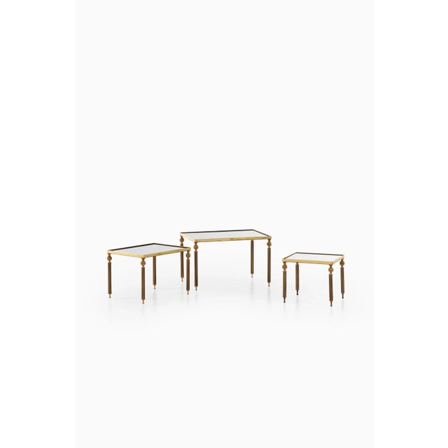 Brass and Glass Nesting Tables, 1960s For Sale - Image 8 of 8
