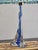 High table lamp made of blue-clear crystal from the belgian manufacturer val saint lambert. The lamp is fully functional....