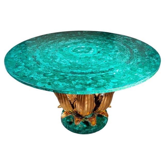 Malachite Cactus Table in the style of René Lalique, 1980s For Sale - Image 15 of 15