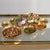 Kenneth Ludwig Chicago Cluster of Nine Serving Bowls - Gold / Round