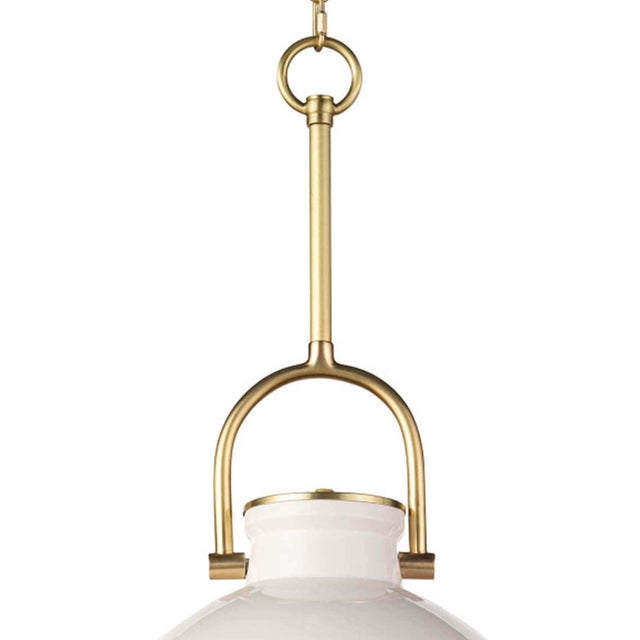 Traditional Regina Andrew Eloise Ceramic Pendant (White) For Sale - Image 3 of 5
