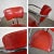 Art Deco Streamline Modern Bauhaus Cantilever Chair Chrome & Red Vinyl Attributed to Kem Weber for Lloyd’s Manufacturing For Sale - Image 11 of 13