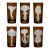 ARTEL Mushrooms Collection Highball in Walnut - Set of 6 For Sale