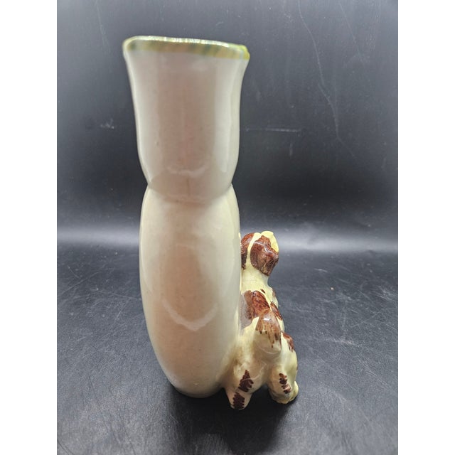 Vintage Italian Vase With Dog Figurine, Numbered For Sale - Image 4 of 5