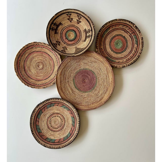 Vintage African Woven Plates For Sale - Image 4 of 11
