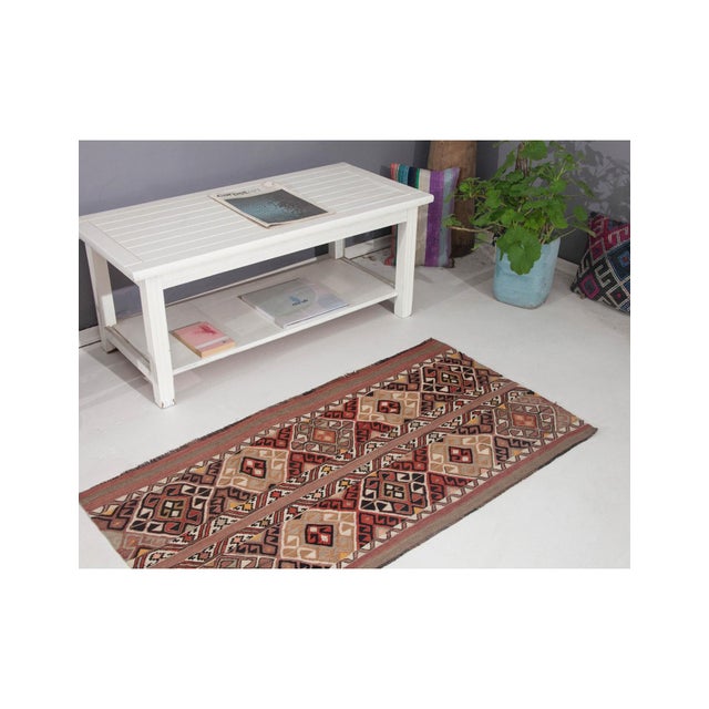 1960s Small Vintage Turkish Kilim Rug - 2`6" X 4`8" For Sale - Image 5 of 6