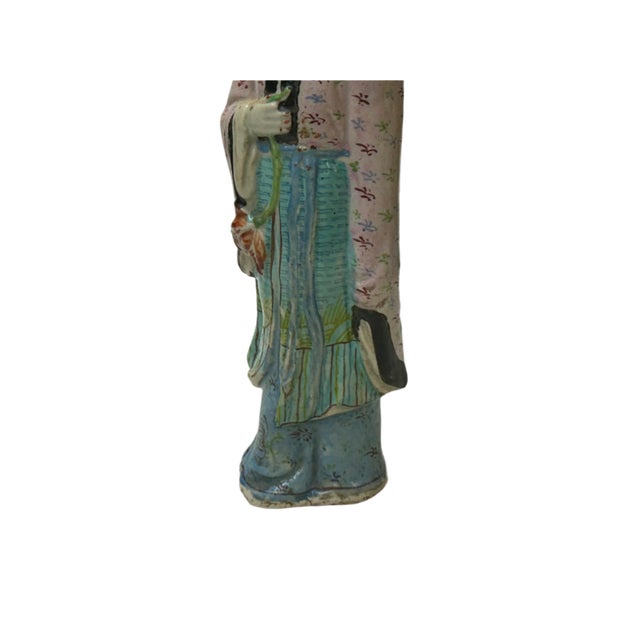 Vintage Oriental Ancient Style Dressing Ceramic Lady Art Figurine Ws4416 For Sale - Image 10 of 10