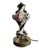 Vintage Capodimonte Porcelain Italy Black White Handpainted Fish Filigree Table Lamp For Sale - Image 16 of 16