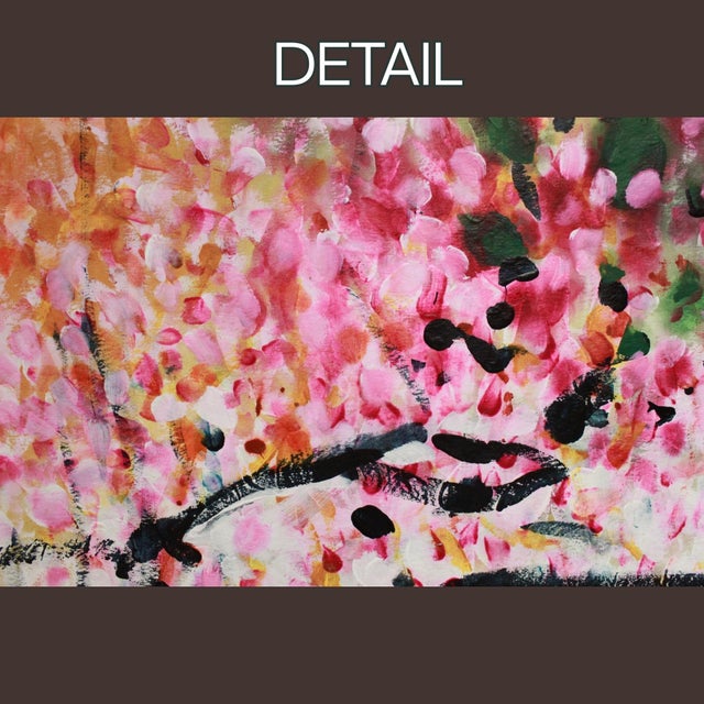 Contemporary "Green Butterflies" Original Abstract Painting by Mel Rea For Sale - Image 3 of 6