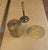 Vintage Angelo Lelli Style Italian Brass and Opaline Pendant Light For Sale - Image 12 of 12