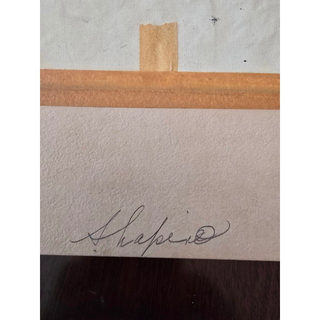 1950s Vintage Mid Century Modern Watercolor Painting of Girl For Sale - Image 5 of 12