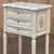 Antique White Late 20th Century Pair French Louis XVI Painted Side Tables ~ Nightstands With Carrara Marble For Sale - Image 8 of 18