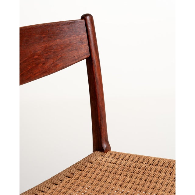 Scandinavian Chairs with Rope Seats, 1960s, Set of 2 For Sale - Image 3 of 11