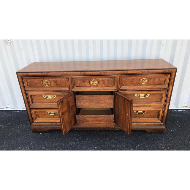 Vintage Basset Chinoiserie Campaign Style Dresser Credenza Chairish