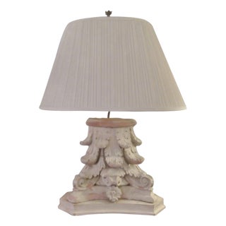 Mid 19th Century Table Lamp Made from a NYC Building Architectural Support Capitol For Sale