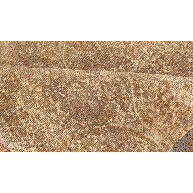 Traditional inspired blue pink purple hand knotted rug by Doris Leslie Blau. Size: 3'10" × 3'8" (116 × 111 cm)....