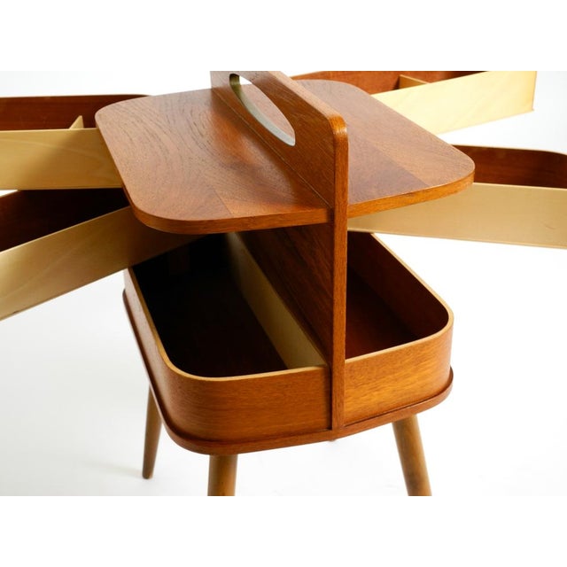Mid-Century Modern Teak Sewing Box with Hinged Compartments, 1950s For Sale - Image 17 of 18