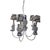 French Country Vintage Chandelier Blue White Ceramic Rooster Chicken French Country Lighting For Sale - Image 3 of 8