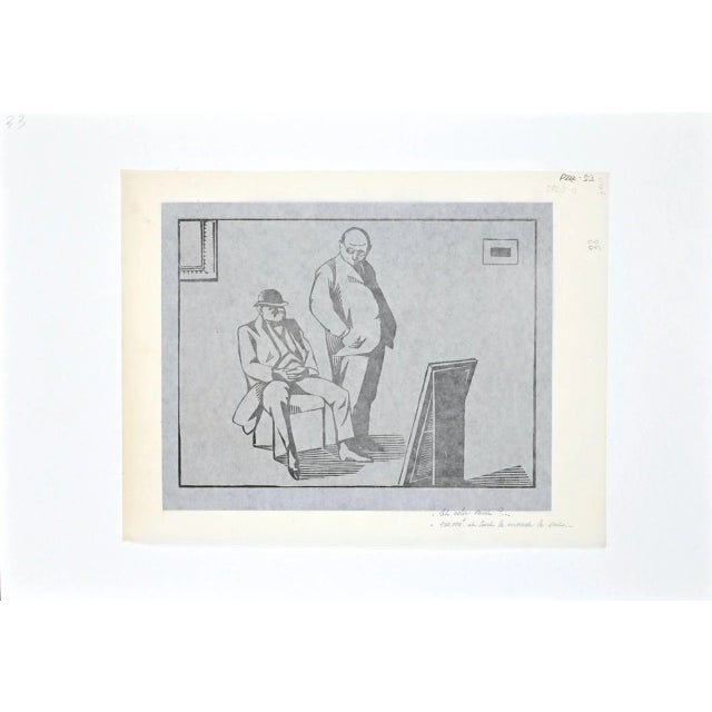 The Collector is an original Modern artwork realized by Hermann-Paul (Paris,1864 – 1940). Original Woodcut Print on paper....