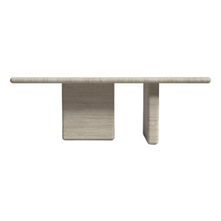 Forma Rectangular Travertine Dining Table 72" For Sale
