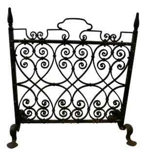 Gothic Wrought Iron Fire Screen