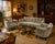 These are a mid-century club chairs and Sofa set in a velvet fabric, with a distinct scalloped, channel-tufted backrest...
