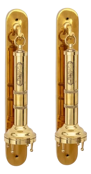 Chapman Mid-Century Modern Brass Flashlights, Pair