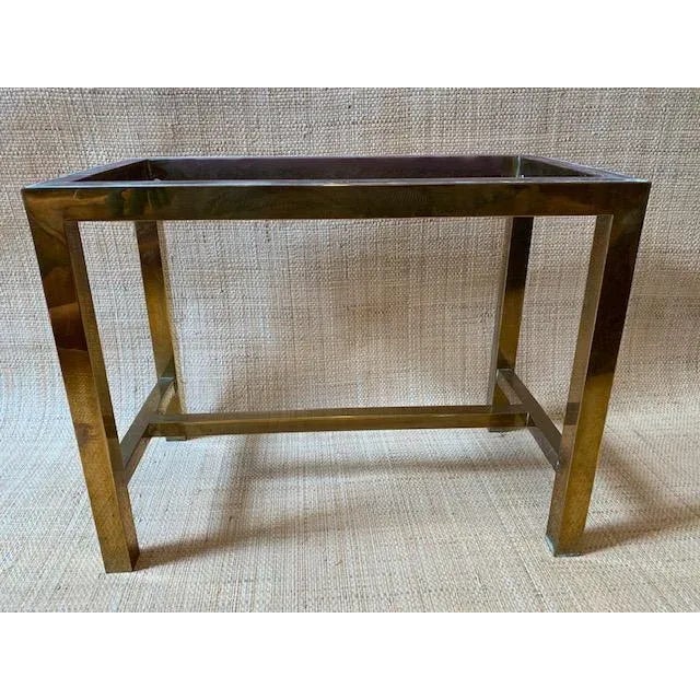 Vintage Brass and Tessellated Stone Box on Stand Drinks Table/Side Table by Maitland Smith For Sale In Miami - Image 6 of 11