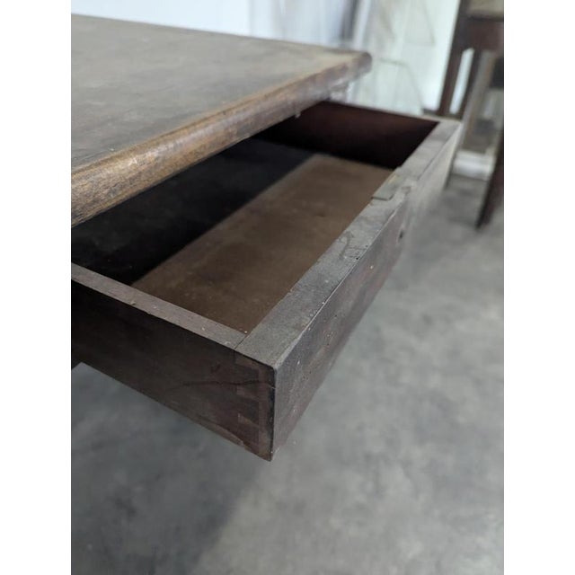 Brown Louis XIII Walnut Writing Table with Twisted Legs and Two Drawers, 1800s For Sale - Image 8 of 10