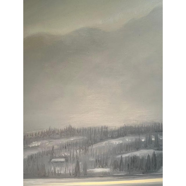 Claude Sauthier, Hillside of Cologny in the Fog, Oil on Wood, 1970s For Sale - Image 4 of 11