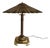 1950s Brass Table Lamp With Brass and Glass Shade For Sale
