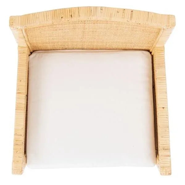 Sarai Accent Chair with Cushion - Natural/White For Sale - Image 9 of 11