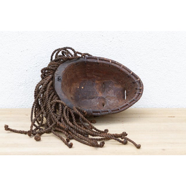 1960s Old Wooden Braided Beauty Mask For Sale - Image 5 of 5