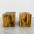 Mid-Century Modern Vintage Sculptural Spalted Maple Wood Block Stools or Side Tables, Pair For Sale - Image 3 of 12
