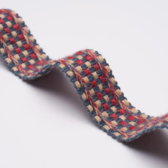 Contemporary SAMPLE - Schumacher Country Braid In Denim For Sale - Image 3 of 3