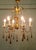 1910s French Gilt Tolewear Chandelier with Amber Crystal Teardrops, 1910 For Sale - Image 5 of 9
