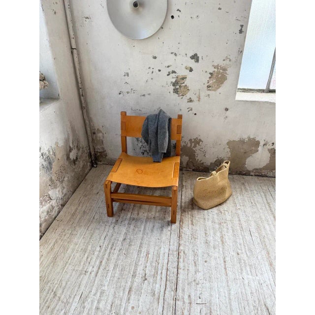 1970s Elm and Leather Armchair from Maison Regain, 1960s For Sale - Image 5 of 18