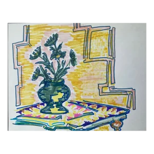 1960s Alexandra Merker Still Life Painting