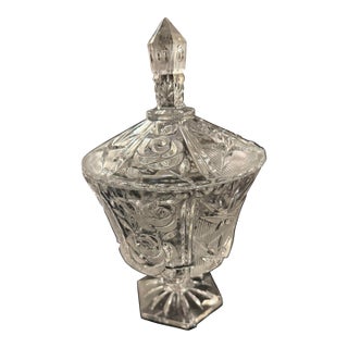 1960s Beyer Bleikristall Lead Crystal Bowl 11in Lidded For Sale