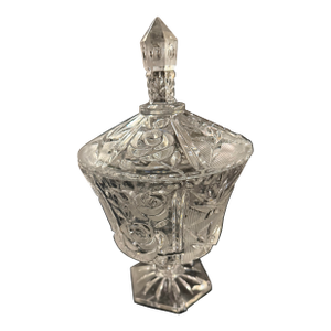 1960s Beyer Bleikristall Lead Crystal Bowl 11in Lidded