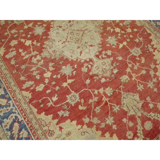 Early 20th Century Antique Oushak Rug 9' x 12' For Sale - Image 10 of 10