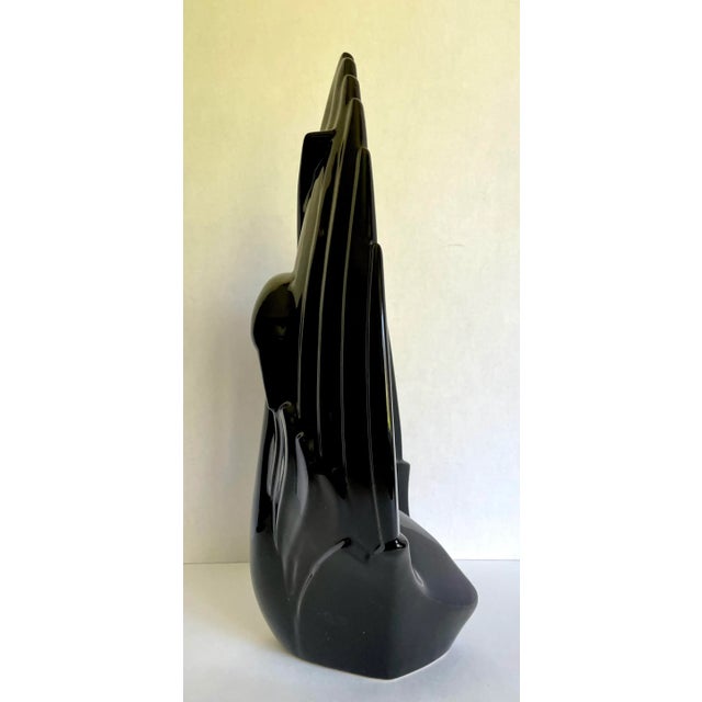 1960's Royal Haeger Pottery Black Ceramic Swan For Sale In Los Angeles - Image 6 of 10